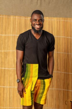Peteru T- Shirt & Aso- Oke Shorts