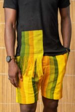 Peteru T- Shirt & Aso-oke Shorts - Image 3