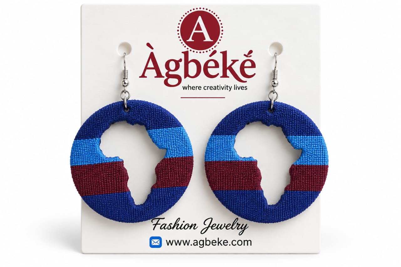 Africa Map Hoop Earrings Africa Map Hoop Earrings - Image 1