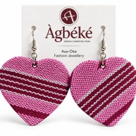 Pink Hear Drops Earrings
